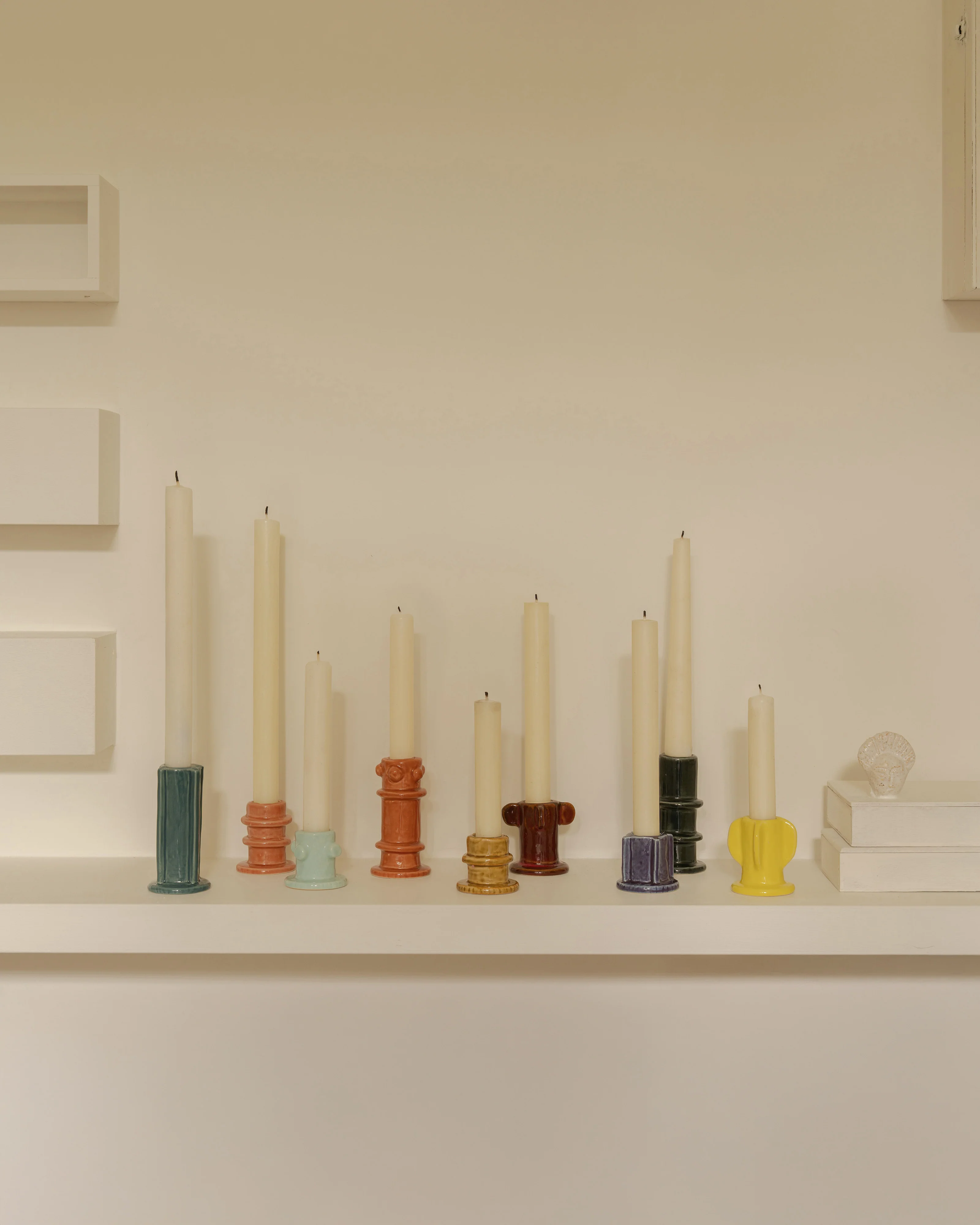 Candle holder 03 – ass/3 glazed Molly - Image 2
